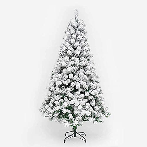 Weihnachtsbaum Premium-Weihnachtsbaum, beflockter, aufklappbarer künstlicher Weihnachtsbaum mit Metallständer, umweltfreundlich, für die Feiertage dekorierte Bäume (Grün, 180 cm) (Grün, 150 cm), von SHZZHS