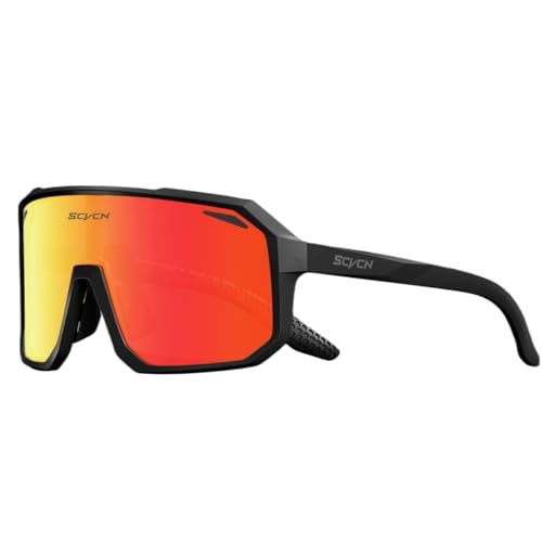 Fahrradbrille Herren Radfahren Brille Fahrrad Sonnenbrille Männer UV400 Brillen Sport MTB Outdoor Brille Fahrrad Frauen Sonnenbrille Multi Farbe Reiten Fahrradbrille (Color : DZ-SC-X62-01, Size : 1 von SHuuL