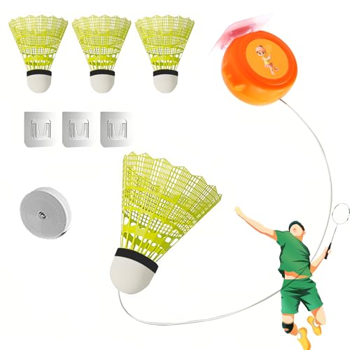 SI SEN 3-Teiliges Set Badminton-Einzeltrainingsausrüstung, Badminton-Rückbretttraining, tragbare Badminton-Übungsausrüstung, geeignet für Badminton-Training SI SEN 3-Teiliges Set Badminton-Einzeltrainingsausrüstung, Badminton-Rückbretttraining, tragbare Badminton-Übungsausrüstung, geeignet für Badminton-Training von SI SEN
