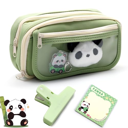 SI SEN Panda-Federmäppchen mit Großem Fassungsvermögen, Panda-Bleistifttasche, für Mädchen, Jungen, Teenager - Grün SI SEN Panda-Federmäppchen mit Großem Fassungsvermögen, Panda-Bleistifttasche, für Mädchen, Jungen, Teenager - Grün von SI SEN