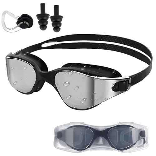 SI SEN Taucherbrille Erwachsene, Anti-Nebel - Verstellbarer Gurt, HD Schwimmbrille Herren Mit Nasenklammer und Ohrstöpseln, Schwimmbrille Damen, für Erwachsene Schwimmen, Triathlon SI SEN Taucherbrille Erwachsene, Anti-Nebel - Verstellbarer Gurt, HD Schwimmbrille Herren Mit Nasenklammer und Ohrstöpseln, Schwimmbrille Damen, für Erwachsene Schwimmen, Triathlon von SI SEN