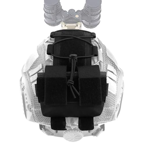SIANKO Taktische Batterietasche Helm Akku Pack Fall Lagerung/Gegengewicht Tasche Abnehmbare Elastische Tasche Für FAST/MICH MK/AF Helm (Schwarz) von SIANKO