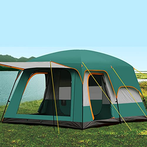 8-Personen-Zelt, Familienhüttenzelte, Outdoor-Shelter-Camping-Hub-Zelt, Türen und 3 Fenster mit Netz, wasserdicht, Doppellagiges Campingzelt, ideal für den Garten (Größe: C) () von SIBEG