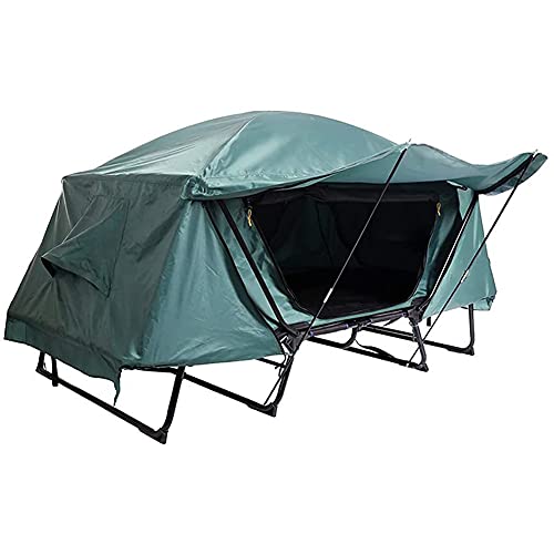 Camping-Zeltbett für den Außenbereich, doppelschichtige Tipi-Zelte, tragbar, faltbar, Oxford-Stoffzelt für Outdoor-Camping, Wandern, Angeln, Wandern, Picknick (einzeln) von SIBEG