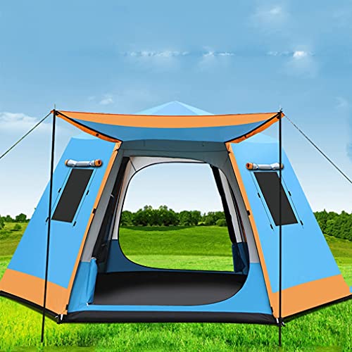 Großes Zelt für 8 Personen, Outdoor-Zelt, Familien-Campingzelt mit 360°-Panoramablick, wasserdichte Pop-Up-Zelte, sofortige Familienzelte für Camping, Wandern und Reisen (Farbe: Grün) (Blau) von SIBEG