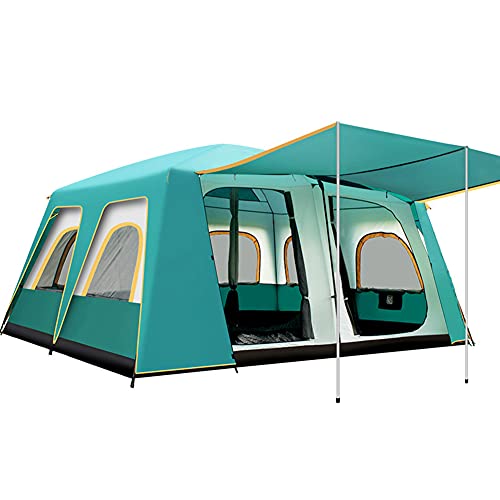 Kuppelzelte für den Außenbereich mit 12 Fenstern, Pop-up-Zelt für 8–12 Personen, sofortiges Tipi-Zelt, große wasserdichte Familien-Campingzelte mit 2 Schlafzimmern und 1 Wohnzimmer (Modell 3 groß) von SIBEG