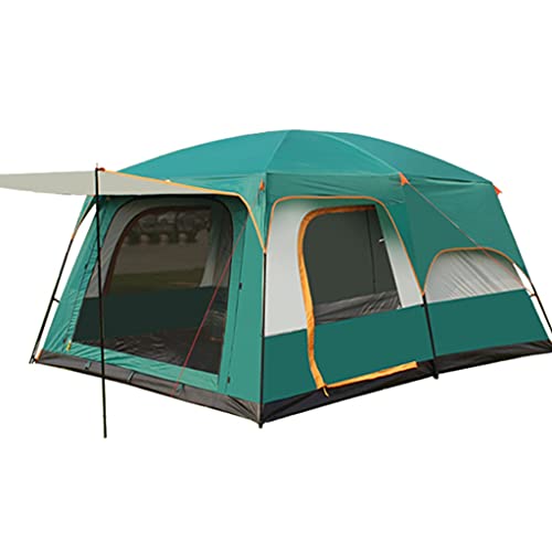 Outdoor-Zelt, Campingzelt für 6 Personen, Familienzelte für Camping, wasserdicht, Zelt mit Wohnzimmer und separaten Räumen, 4-Jahreszeiten-Zelte, großer Familienunterschlupf (Farbe: Grün) (Grün) von SIBEG