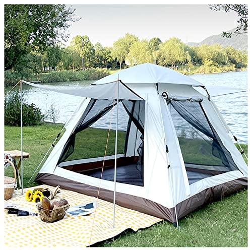 Pop-Up-Zelte für Erwachsene, wasserdicht, DREI Sekunden zum Öffnen, einfaches Zelt, stabile und leichte Campingzelte für die ganze Familie, für Camping, Wandern, Picknick, Garten, 4 Personen von SIBEG