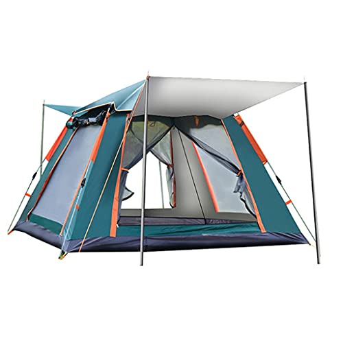 Pop-up-Zelt, Campingzelt, großes wasserdichtes Pop-up-Zelt, 3/4-Personen-Kabinenzelt, tragbares Zelt mit Sonnenschutz, sofortiges wasserdichtes Zelt für Outdoor-Wanderungen am Strand (Farbe: Grün, von SIBEG