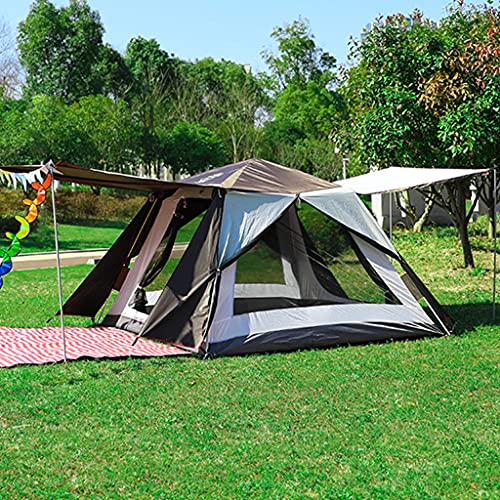 Pop-up-Zelt für 3–4 Personen, Festival-Kuppelzelt, sofortige Familienzelte für Camping, Wandern und Reisen, sofortiges Zelt mit Sonnenschutz, UV-Schutz, fortschrittliches Belüftungsdesign (Größe: mit von SIBEG