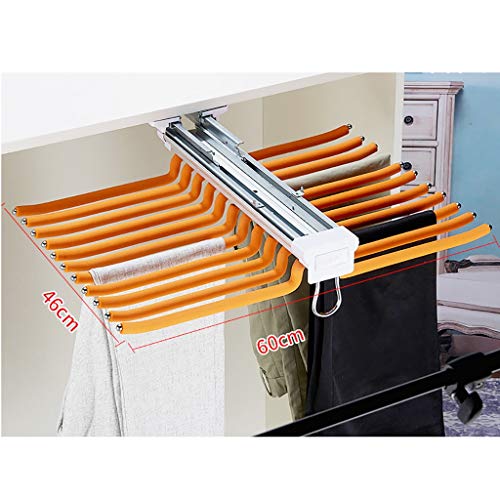 SIBEG Hosenbügel, ausziehbarer Halter, Kleiderbügel, Organizer für Kleiderschrank (46 cm) (Farbe: Orange) von SIBEG