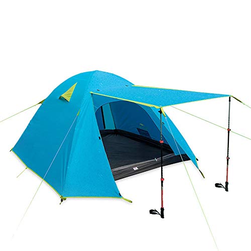Zelt Zelt für 2 Personen, 3 Personen, 4 Personen, Strand-Sonnenschutz, Mehrpersonen-Campingzelt, Campingzelt (blau, 4 Personen) von SIBEG