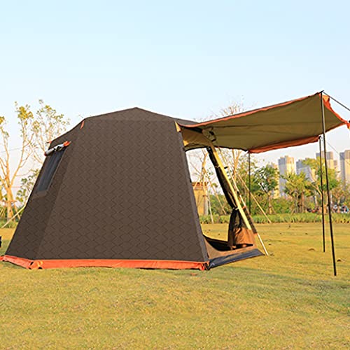 Zelt für 5–6 Personen/Mann, Campingzelt, wasserdichtes Pop-Up-Zelt mit Überzelt Oben, einfacher Aufbau mit großem Netz zur Belüftung, sechseckiges Doppelschichtzelt für Camping, Wandern, Picknick von SIBEG