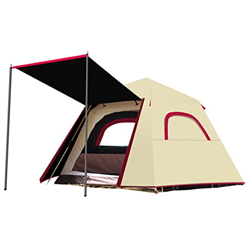 wasserdichte Campingzelte für 3–4 Personen, winddichtes Pop-Up-Familien-Tipi-Zelt, doppelschichtiges automatisches Sofortzelt, große Netzfenster, einfacher Aufbau, tragbare Tragetasche von SIBEG