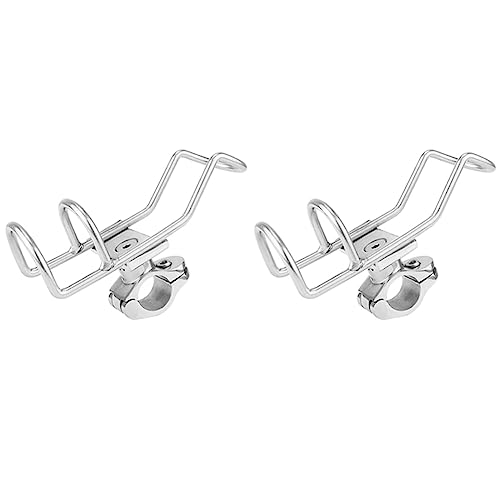 SICOSALT 2 Stück Edelstahl 316 Angel Rack Halter Pol Halterung Unterstützung Klemmen Schienen 32 mm Boots Zubehör von SICOSALT