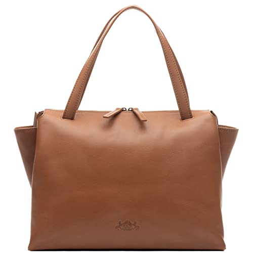 SID & VAIN Handtasche echt Leder - Henkeltasche Atlanta - Umhängetasche Damentasche mit Schultergurt - Ledertasche Damen braun handgefertigt SID & VAIN Handtasche echt Leder - Henkeltasche Atlanta - Umhängetasche Damentasche mit Schultergurt - Ledertasche Damen braun handgefertigt von SID & VAIN