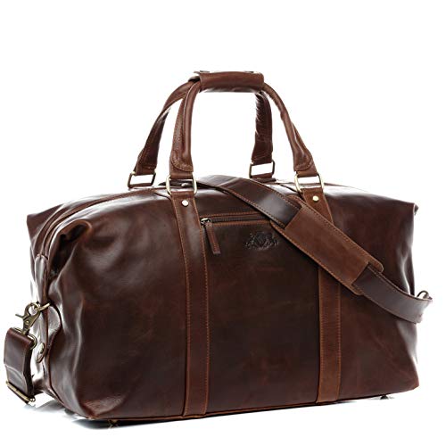SID & VAIN große XL Reisetasche echt Leder - Sporttasche groß Zane XL - Weekender erweiterbar Handgepäck Herrentasche mit Schultergurt - Herren und Damen braun handgefertigt SID & VAIN große XL Reisetasche echt Leder - Sporttasche groß Zane XL - Weekender erweiterbar Handgepäck Herrentasche mit Schultergurt - Herren und Damen braun handgefertigt von SID & VAIN