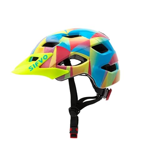 SIFVO Fahrradhelm Kinder Jungen und Mädchen 50-57cm, Kinder Fahrradhelm mit Abnehmbarem Visier Kinderhelm Multisport Helm Kinder Sicher und Komfortabel 5-14 Jahre von SIFVO