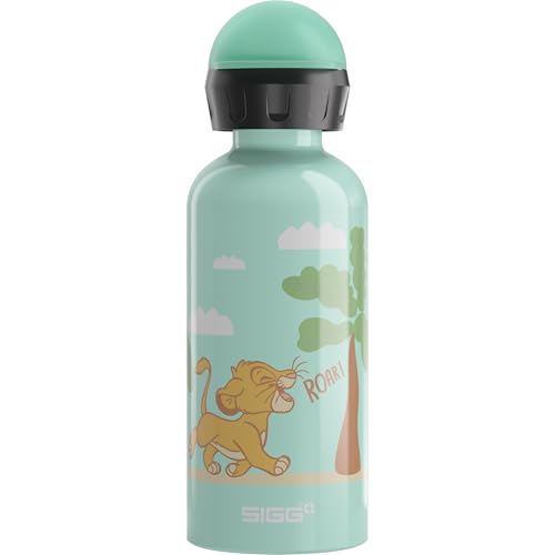 SIGG - Alu Trinkflasche Kinder - KBT Simba Roar - Auslaufsicher - Federleicht - BPA-frei - Klimaneutral Zertifiziert - Blau - 0,4L von SIGG
