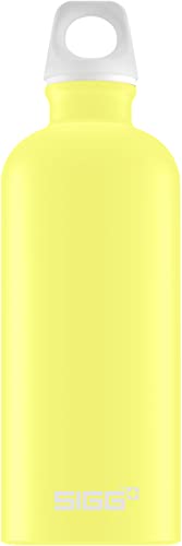 SIGG - Alu Trinkflasche - Traveller Lemon Touch - Klimaneutral Zertifiziert - Für Kohlensäurehaltige Getränke Geeignet - Auslaufsicher - Federleicht - BPA-frei - Gelb - 0,6L von SIGG