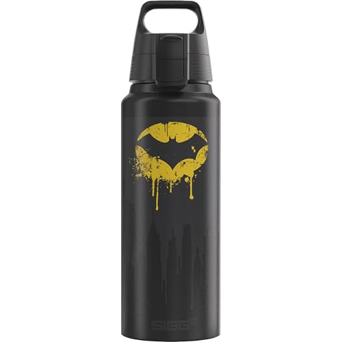 SIGG - Alu Trinkflasche - WMB Pathfinder Batman - ClimatePartner Zertifiziert - Für Kohlensäurehaltige Getränke Geeignet - Auslaufsicher - Federleicht - BPA-frei - Black mit Aufdruck - 1L SIGG - Alu Trinkflasche - WMB Pathfinder Batman - ClimatePartner Zertifiziert - Für Kohlensäurehaltige Getränke Geeignet - Auslaufsicher - Federleicht - BPA-frei - Black mit Aufdruck - 1L von SIGG