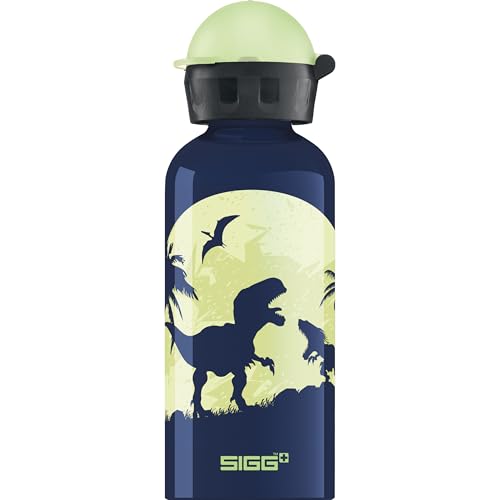 SIGG Glow Kinder Trinkflasche (0.4 L), schadstofffreie Kinderflasche mit auslaufsicherem Deckel, federleichte Trinkflasche aus Aluminium von SIGG