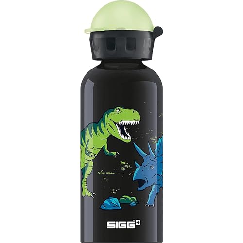 SIGG Glow Kinder Trinkflasche (0.4 L), schadstofffreie Kinderflasche mit auslaufsicherem Deckel, federleichte Trinkflasche aus Aluminium von SIGG