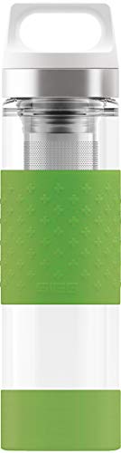 Sigg Hot & Cold Glass Green, 0.4 L, Doppelwandige-isolierte Glas Trinkflasche mit Silikonschutz, BPA Frei, Grün, 8555.8 Sigg Hot & Cold Glass Green, 0.4 L, Doppelwandige-isolierte Glas Trinkflasche mit Silikonschutz, BPA Frei, Grün, 8555.8 von SIGG