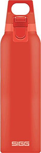 SIGG Hot & Cold ONE Scarlet Thermo Trinkflasche (0.5 L), schadstoffreie und isolierte Trinkflasche, einhändig bedienbare Thermo-Flasche aus Edelstahl von SIGG