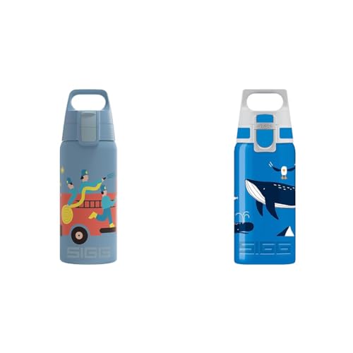 SIGG - Isolierte Trinkflasche Kinder - Shield Therm Kids & Trinkflasche Kinder - Viva One Blue Whale von SIGG