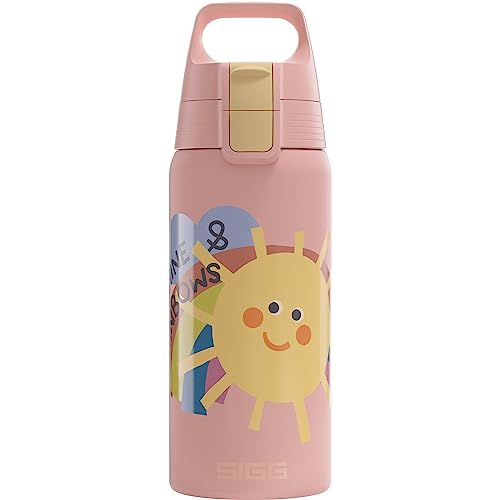 SIGG - Isolierte Trinkflasche Kinder - Shield Therm One Sunshine - Kohlensäuregeeignet - Auslaufsicher - Spülmaschinenfest - BPA-frei - 90% recycelter Edelstahl - Hellpink mit Sonne - 0,5L SIGG - Isolierte Trinkflasche Kinder - Shield Therm One Sunshine - Kohlensäuregeeignet - Auslaufsicher - Spülmaschinenfest - BPA-frei - 90% recycelter Edelstahl - Hellpink mit Sonne - 0,5L von SIGG