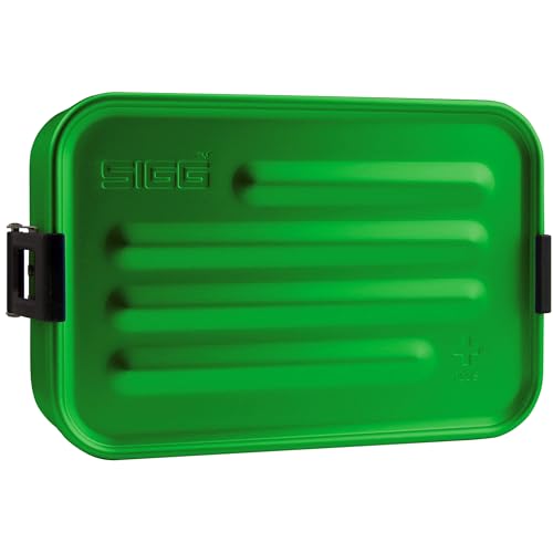 SIGG Metal Box Plus S, Lunchbox 0.8 L, Moderne Brotdose mit praktischem Einsatz, federleichte Brotbox aus Aluminium mit Trennwand von SIGG