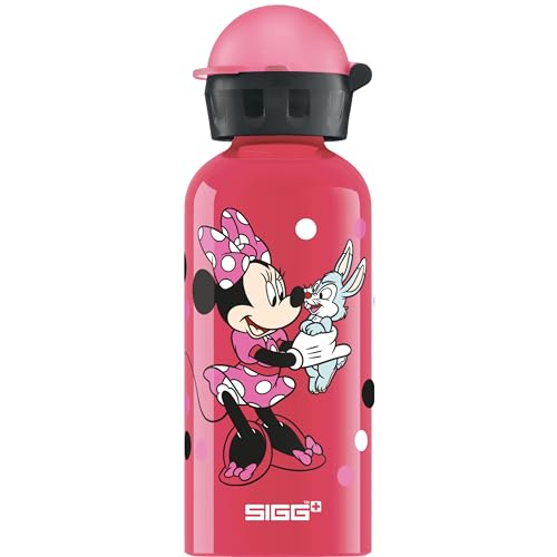 SIGG Minnie Mouse Kinder Trinkflasche (0.4 L), schadstofffreie Kinderflasche mit auslaufsicherem Deckel, federleichte Trinkflasche aus Aluminium von SIGG