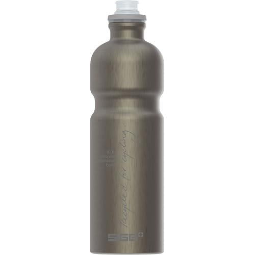 SIGG Move MyPlanet™ Smoked Pearl Fahrradflasche (0.75 L), klimaneutrale und auslaufsichere Fahrrad Trinkflasche, federleichte Fahrrad Sportflasche aus Aluminium, Made in Switzerland von SIGG