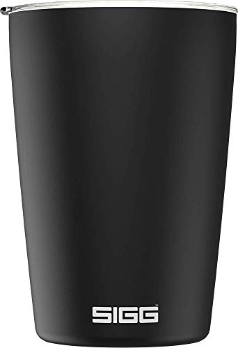 SIGG Neso Cup Black Thermobecher (0.3 L), schadstofffreier und isolierter Kaffeebecher, Coffee to go Becher aus 18/8 Edelstahl, mit Keramik Pure Ceram Beschichtung von SIGG