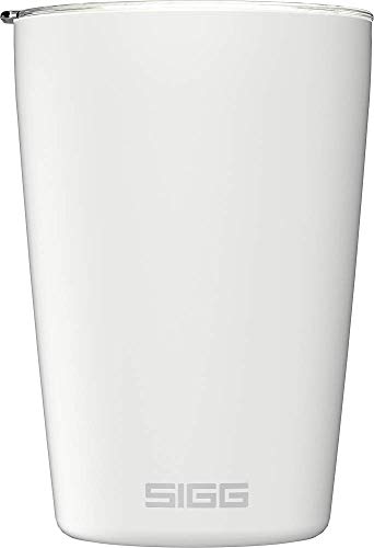 SIGG Neso Cup White Thermobecher (0.3 L), schadstofffreier und isolierter Kaffeebecher, Coffee to go Becher aus 18/8 Edelstahl, mit Keramik Pure Ceram Beschichtung von SIGG