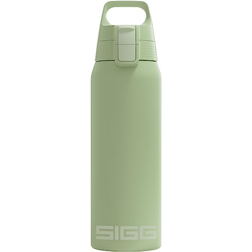 SIGG - Isolierte Trinkflasche - Shield Therm One Eco Green - Für kohlensäurehaltige Getränke geeignet - Auslaufsicher - Spülmaschinenfest - BPA-frei - 90% recycelter Edelstahl - Grün - 0.75L von SIGG