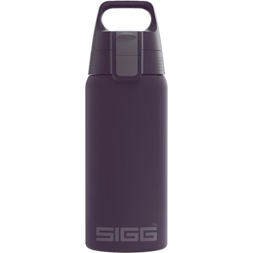 SIGG - Isolierte Trinkflasche - Thermosflasche Shield Therm One Nocturne - kohlensäurehaltige Getränke - Auslaufsicher - Spülmaschinenfest - BPA-frei - 90% recycelter Edelstahl - Dunkelviolett - 0,5L SIGG - Isolierte Trinkflasche - Thermosflasche Shield Therm One Nocturne - kohlensäurehaltige Getränke - Auslaufsicher - Spülmaschinenfest - BPA-frei - 90% recycelter Edelstahl - Dunkelviolett - 0,5L von SIGG