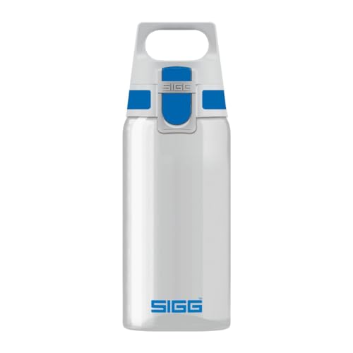 SIGG Total Clear ONE Blue Trinkflasche (0.5 L), schadstofffreie und auslaufsichere Trinkflasche, leichte Trinkflasche aus Tritan, Blau von SIGG