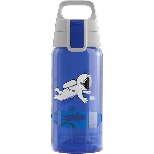 SIGG - Trinkflasche Kinder - Viva One Space - Für Kohlensäurehaltige Getränke Geeignet - Auslaufsicher - Spülmaschinenfest - BPA-frei - Sport & Schule - Blau - 0,5L von SIGG