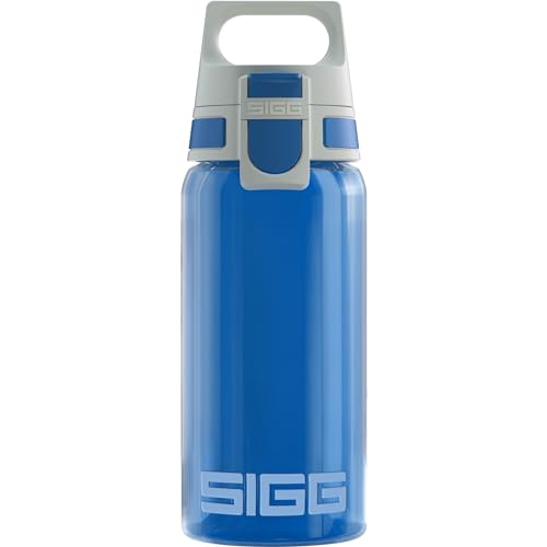 SIGG - Trinkflasche Kinder - Viva One Blue - Für Kohlensäurehaltige Getränke Geeignet - Auslaufsicher - Spülmaschinenfest - BPA-frei - Sport - Blau - 0,5L von SIGG