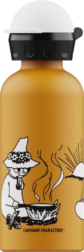 SIGG - Alu Trinkflasche Kinder - KBT Moomin camping - Auslaufsicher - Federleicht - BPA-frei - Klimaneutral Zertifiziert - Gelb - 0,4L von SIGG