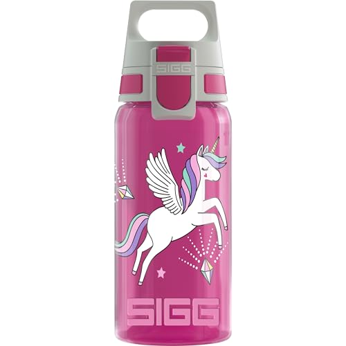 SIGG - Trinkflasche Kinder - Viva One Unifly - Für Kohlensäurehaltige Getränke Geeignet - Auslaufsicher - Spülmaschinenfest - BPA-frei - Sport & Schule - Rosa mit Einhorn - 0,5L SIGG - Trinkflasche Kinder - Viva One Unifly - Für Kohlensäurehaltige Getränke Geeignet - Auslaufsicher - Spülmaschinenfest - BPA-frei - Sport & Schule - Rosa mit Einhorn - 0,5L von SIGG