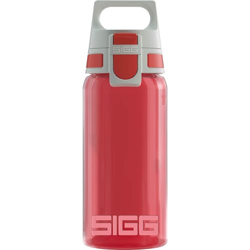 SIGG - Trinkflasche Kinder - Viva One Red - Für Kohlensäurehaltige Getränke Geeignet - Auslaufsicher - Spülmaschinenfest - BPA-frei - Sport - Rot - 0,5L von SIGG