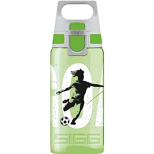 SIGG - Trinkflasche Kinder - Viva One Goal - Für Kohlensäurehaltige Getränke Geeignet - Auslaufsicher - Spülmaschinenfest - BPA-frei - Sport - Grün - 0,5L von SIGG