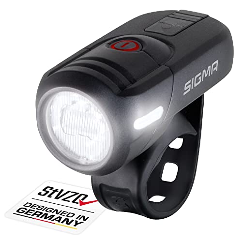 SIGMA SPORT - Aura 45 | LED Fahrradlicht 45 Lux | StVZO zugelassenes, akkubetriebenes Vorderlicht von SIGMA SPORT