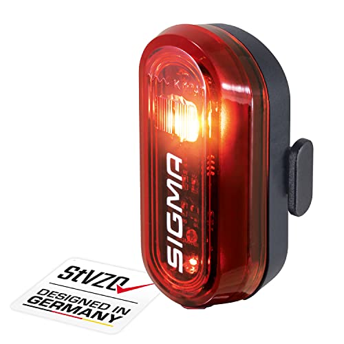 SIGMA SPORT - CURVE | LED Fahrradlicht mit Batterien | StVZO zugelassenes, batteriebetriebenes Rücklicht | Farbe: Schwarz von SIGMA SPORT