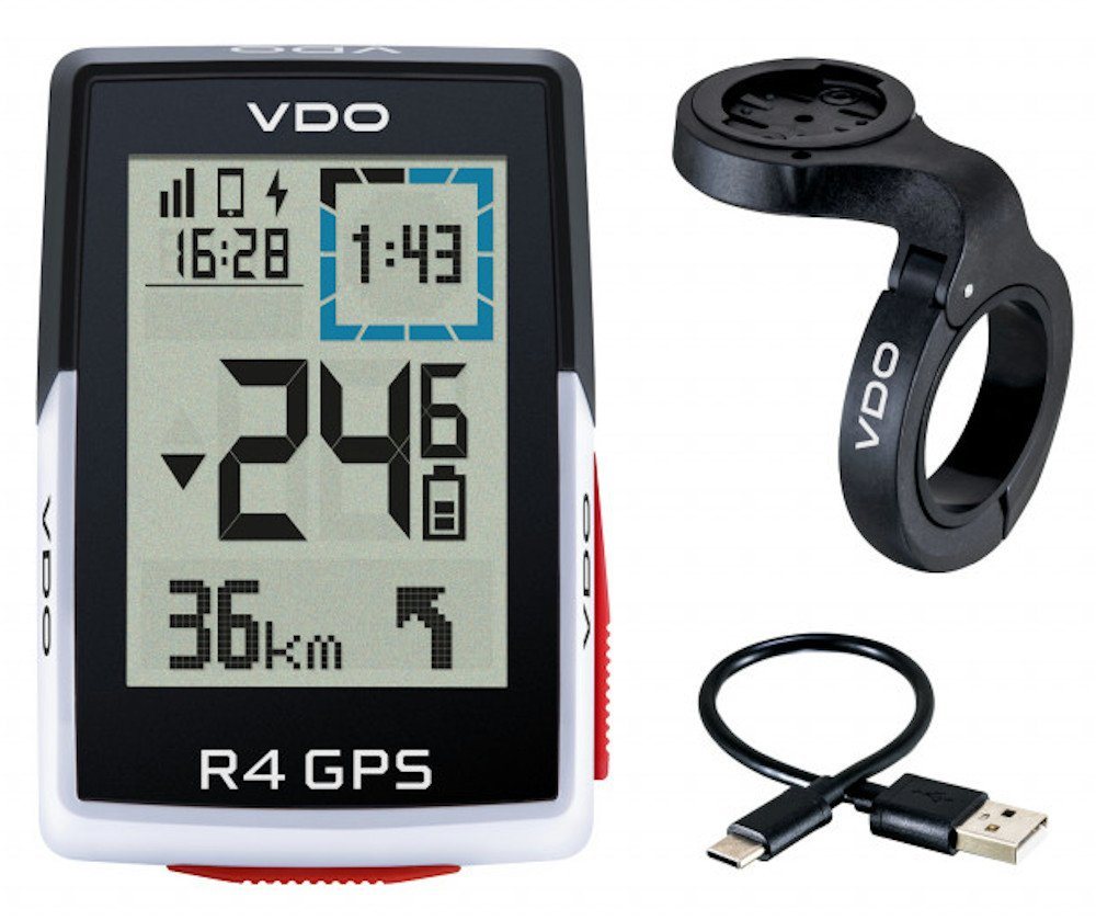 SIGMA SPORT Fahrradcomputer VDO R4 GPS Fahrradtacho Radcomputer 17 Funktionen 2 Zoll Display von SIGMA SPORT