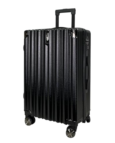 SIGN Hartschalenkoffer Trolley ABS Reisekoffer 360° Doppelrollen (Beautycase-Handgepäck-Mittel-Groß-Set) (Schwarz, Handgepäck (55cm)) von SIGN