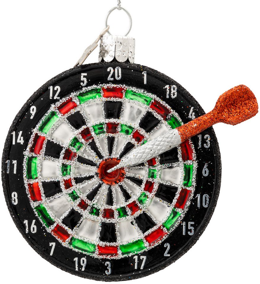 SIKORA Christbaumschmuck BS658 Dartboard Glas Ornament Weihnachtsbaum Anhänger von SIKORA